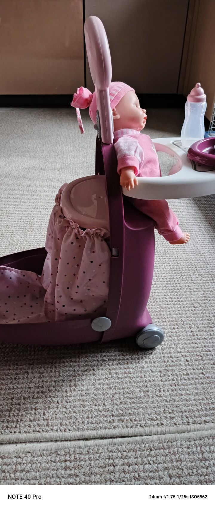 Baby Nurse Walizka opiekunki Smoby + lalka zestaw podróżny 3 w 1
