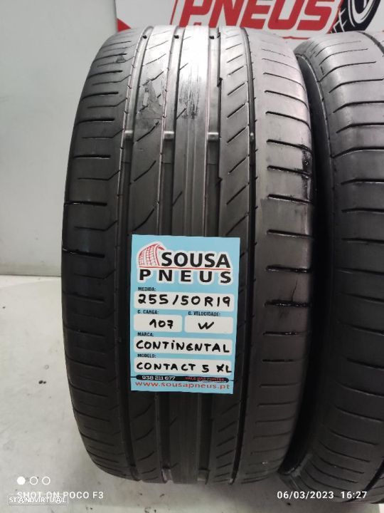 2 pneus semi novos continental 255-50r19 - oferta dos portes