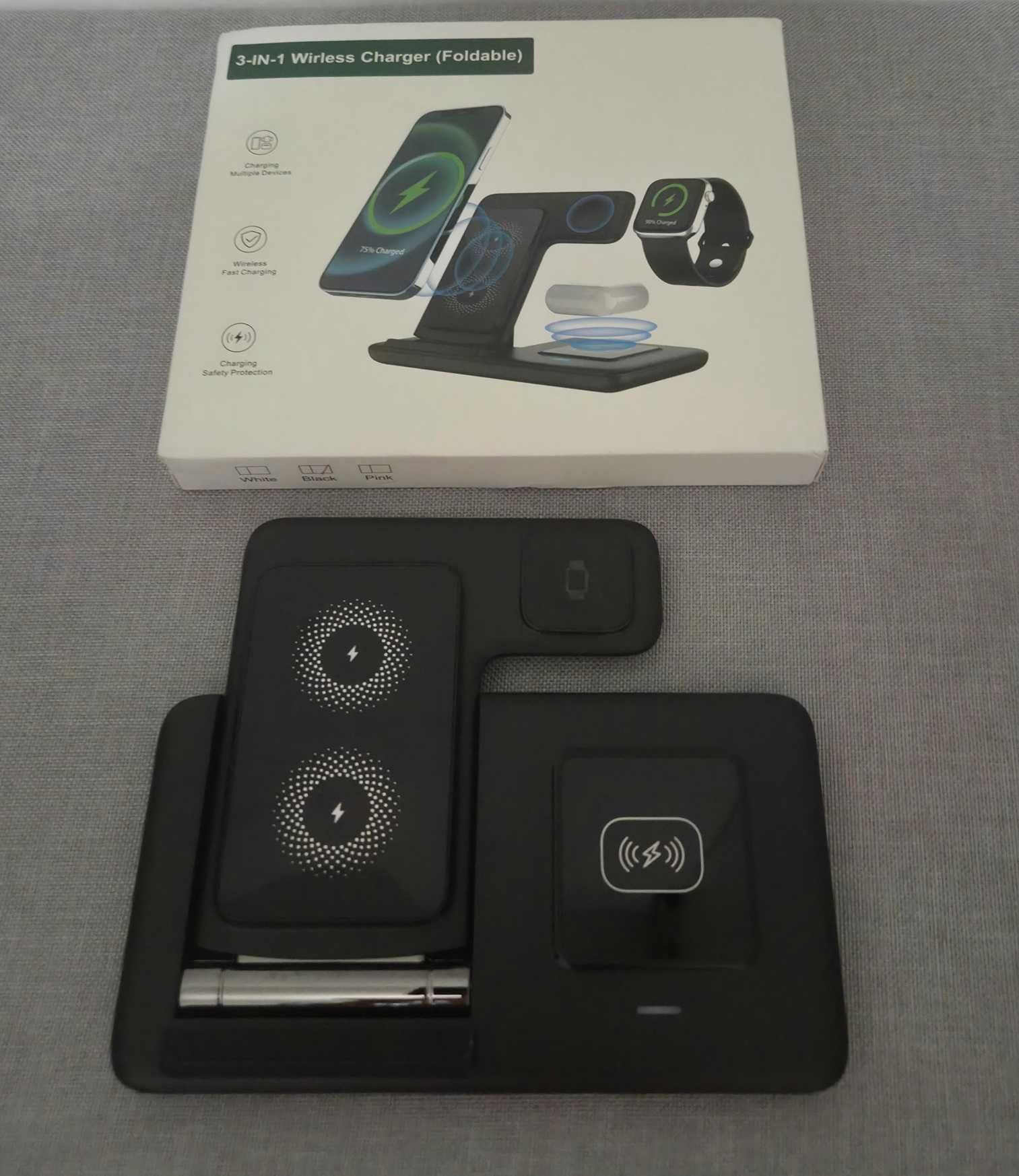 Carregador Wireless Triplo Para Apple