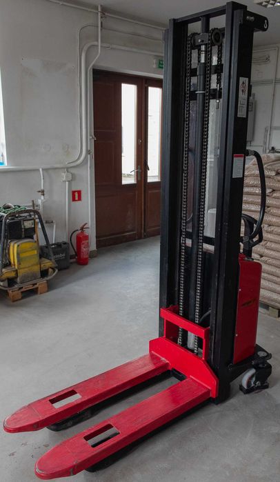 wózek podnośnikowy półelektryczny SPM1535 paleciak 1500kg 3,5m stanBDB