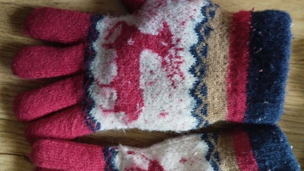 Rękawiczki ciepłe zestaw gratis 6 10 lat nauszniki 128