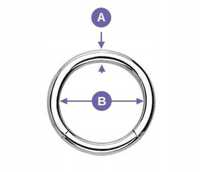 Kolczyk kółko clicker złoty piercing 1,0/6