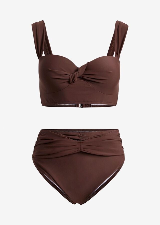 B.P.C Bikini balkonetka brązowe usztywaniane ^38(75C)