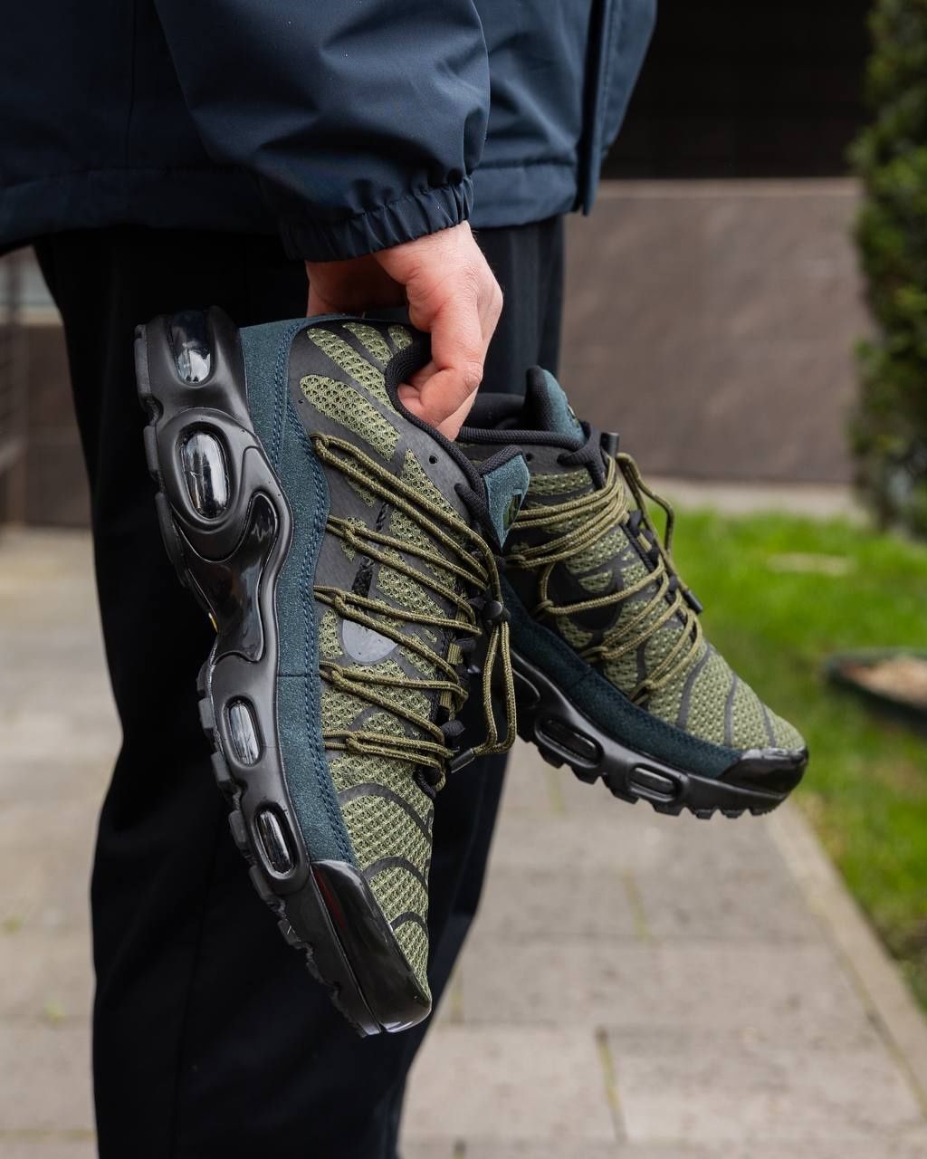 Мужские кроссовки Nike Air Max Plus Tn Khaki Black 41-45 хаки ( Найк )