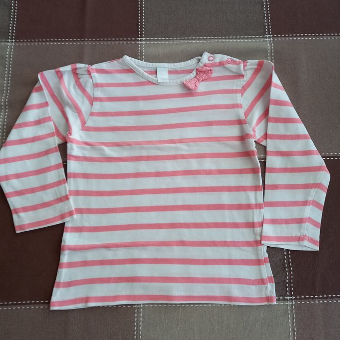 Bluzki, bluzeczki dziewczęce z długim rękawem, r. 86-92 Zestaw