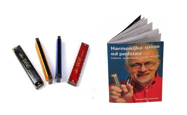 Harmonijka ustna do nauki BEE DF16-1 + książka samouczek
