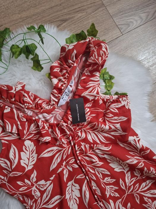 1+1 gratis, długa nowa sukienka, elegancka, czerwona