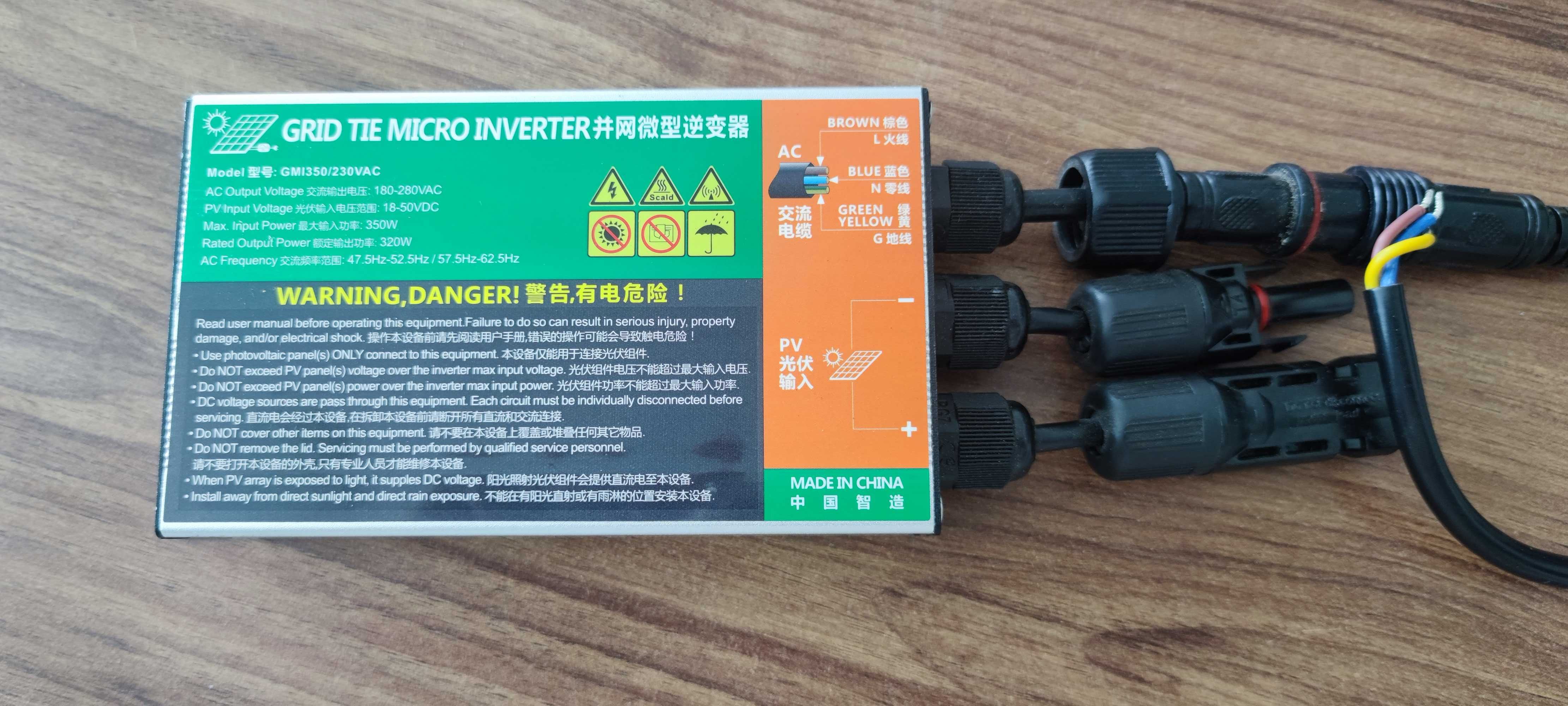 Mikroinwerter MPPT 350W wejscie 26-50V nowy