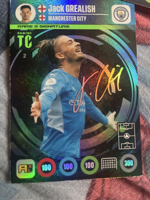 karta pilkarska jack grealish z autografem