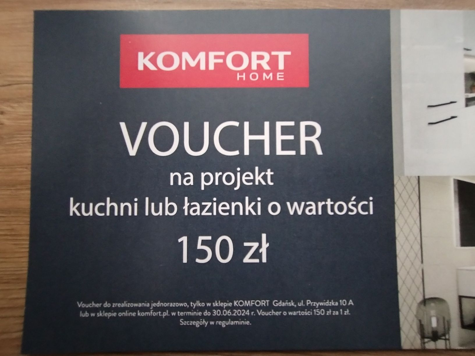 voucher projekt  kuchni lub łazienki