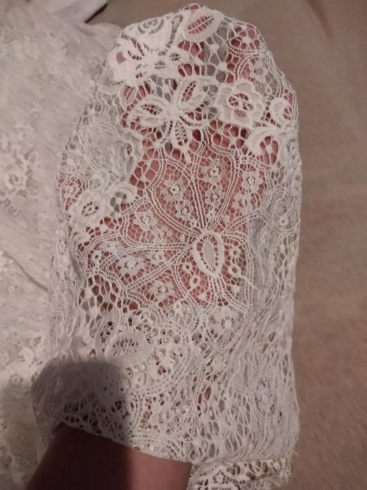 Suknia ślubna,piekna bohoo, romantyczna Koronka