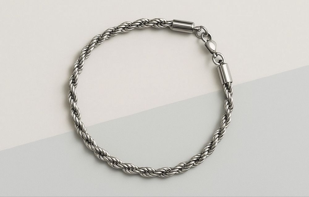Pulseira unissexo em aço inoxidável