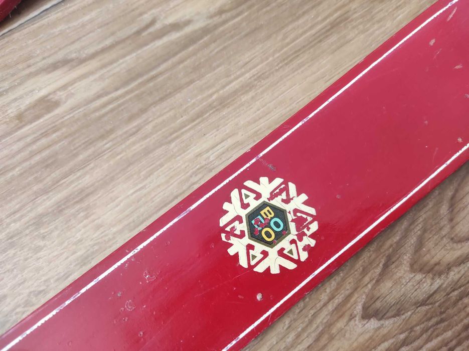 Stare drewniane unikatowe narty dziecięce Bobo 100 cm Narty vintage