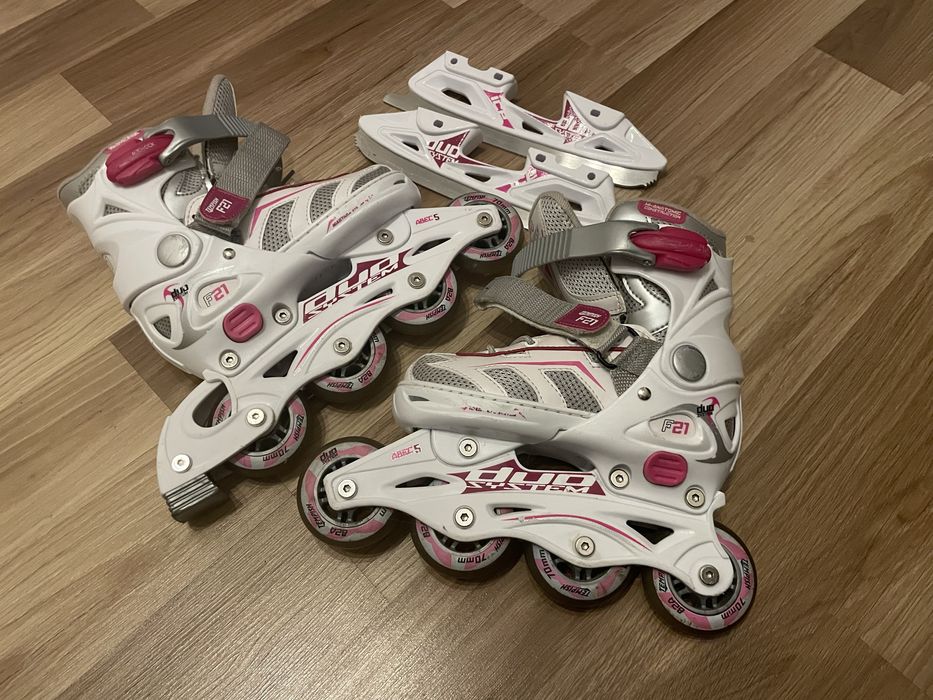Łyżwy Rolki 2 w 1 Tempish F21 Duo Lady rozmiar regulowany 33-36