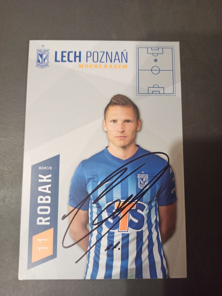 Autograf Marcin Robak - Lech Poznań, Pogoń, Ekstraklasa