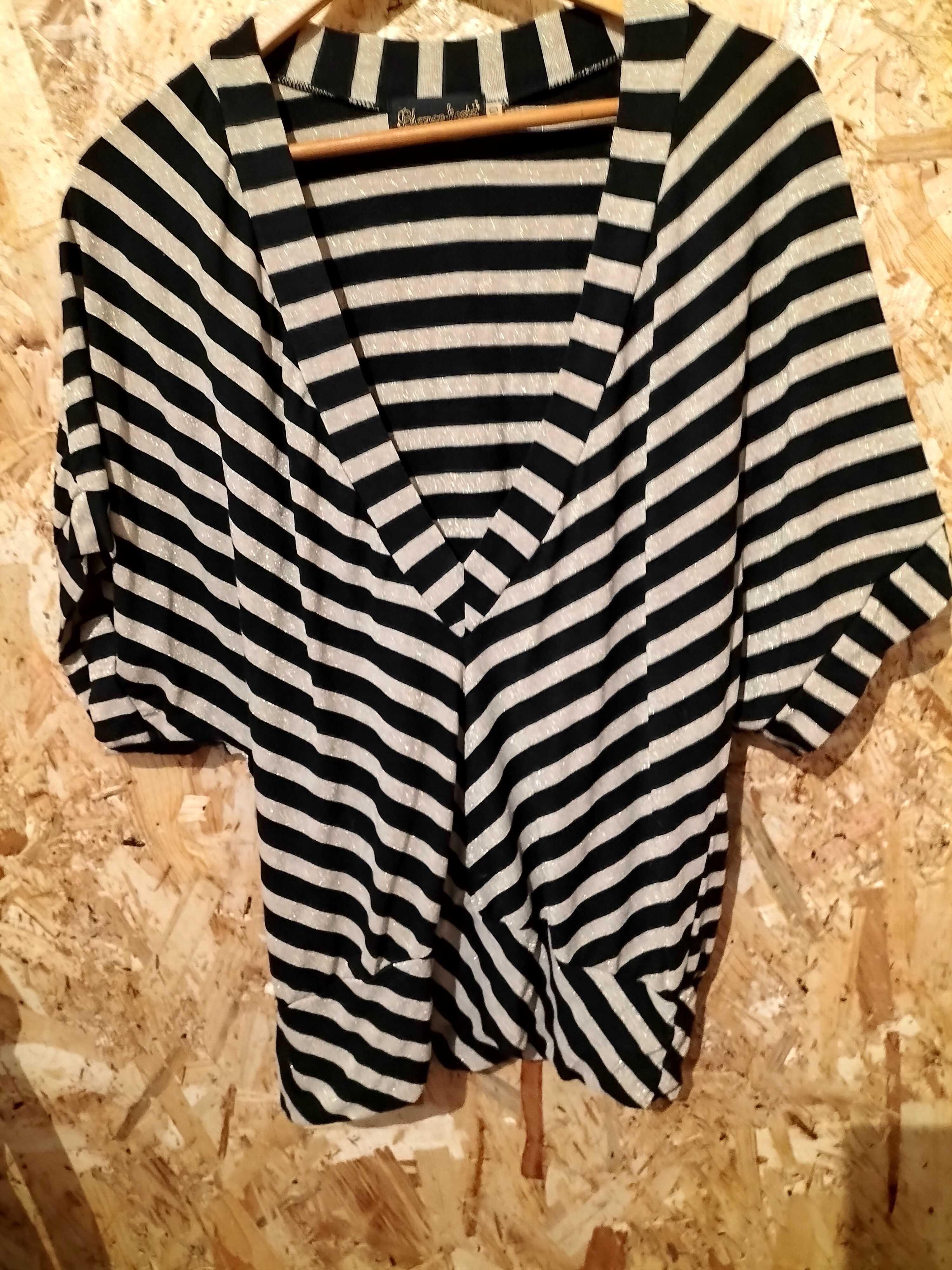 Camisola em dourado com riscas pretas