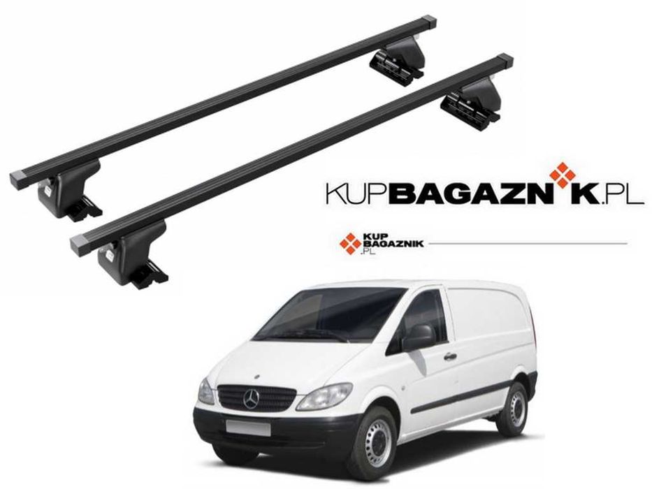 Bagażnik dachowy Mercedes VITO W639 belki 2004 do 2014 relingi Montaż