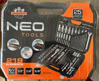 Zestaw kluczy nasadowych Neo Tools 219 elementów NOWY