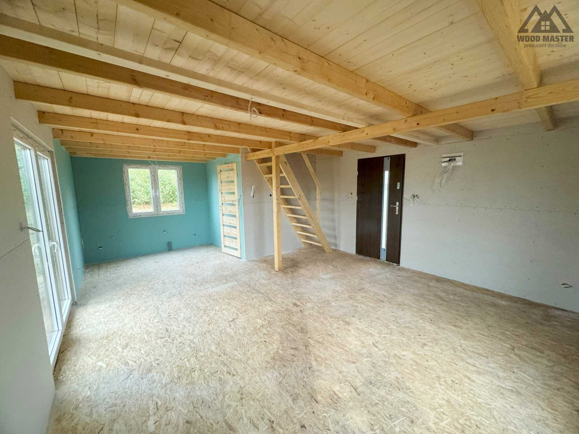 Domek letniskowy 35m2 +10 m2 taras. Bez pozwolenia na budowę