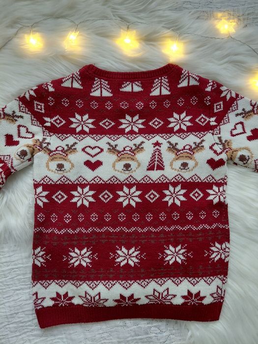 Sweterek świąteczny r. 122/128