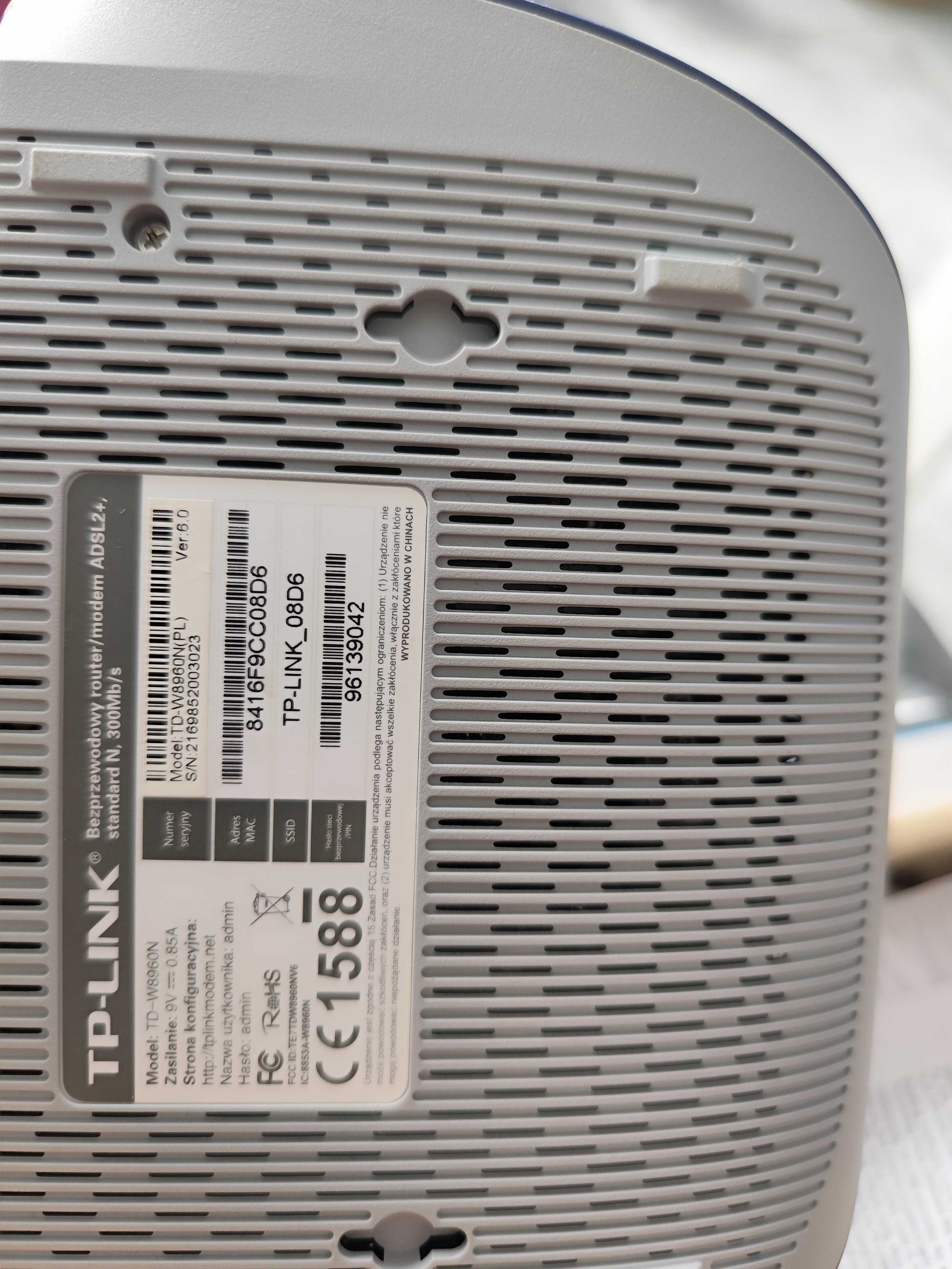 Bezprzewodowy router/modem ADSL2+ standard N, 300MB/s