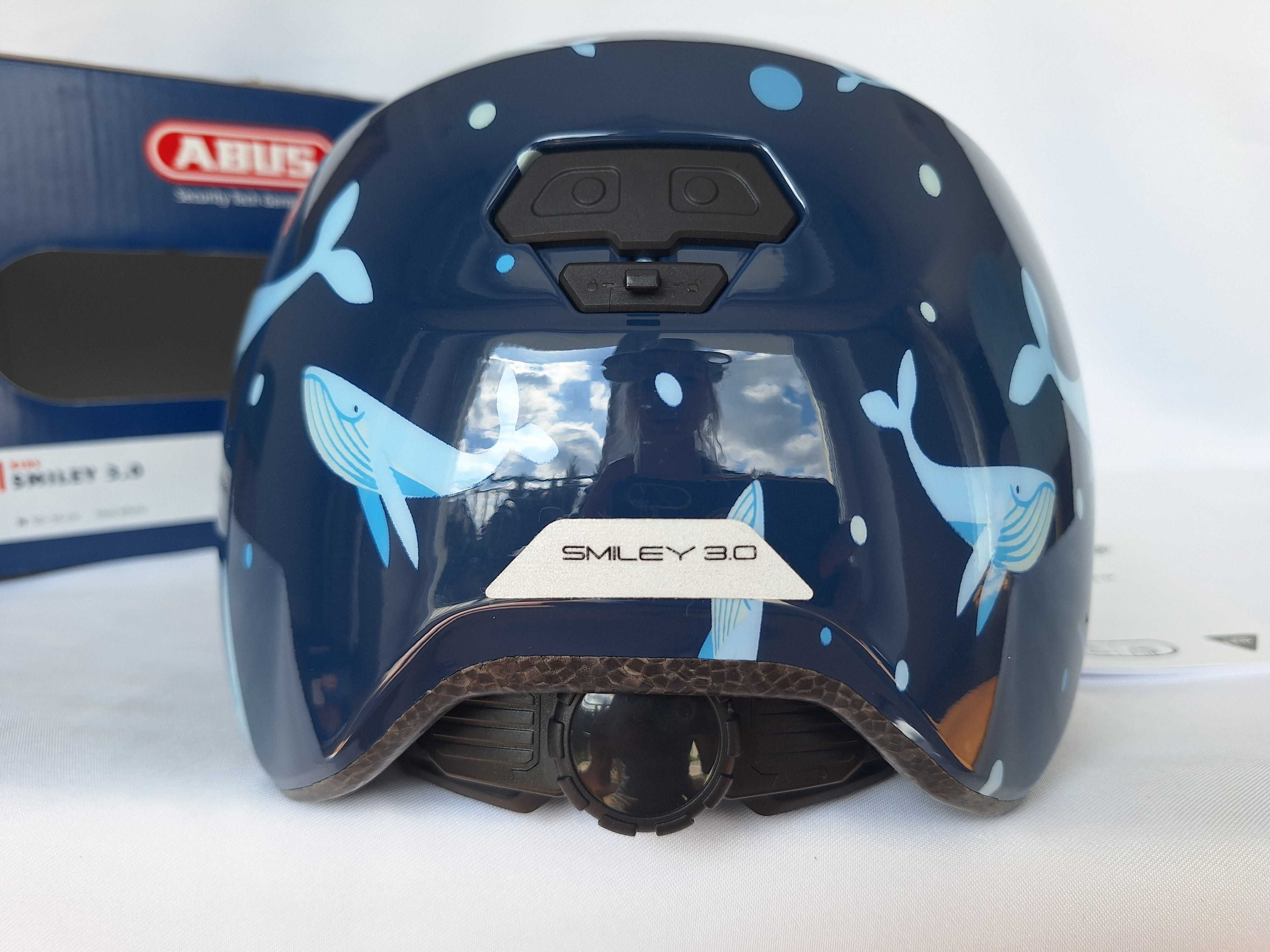 Kask rowerowy dziecięcy Abus Smiley 3.0 Blue Whale M 50-55cm