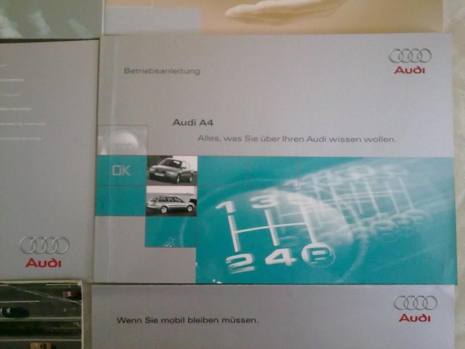 AUDI A4 B5 oryginalna niemiecka instrukcja obsługi auta i radia Delta