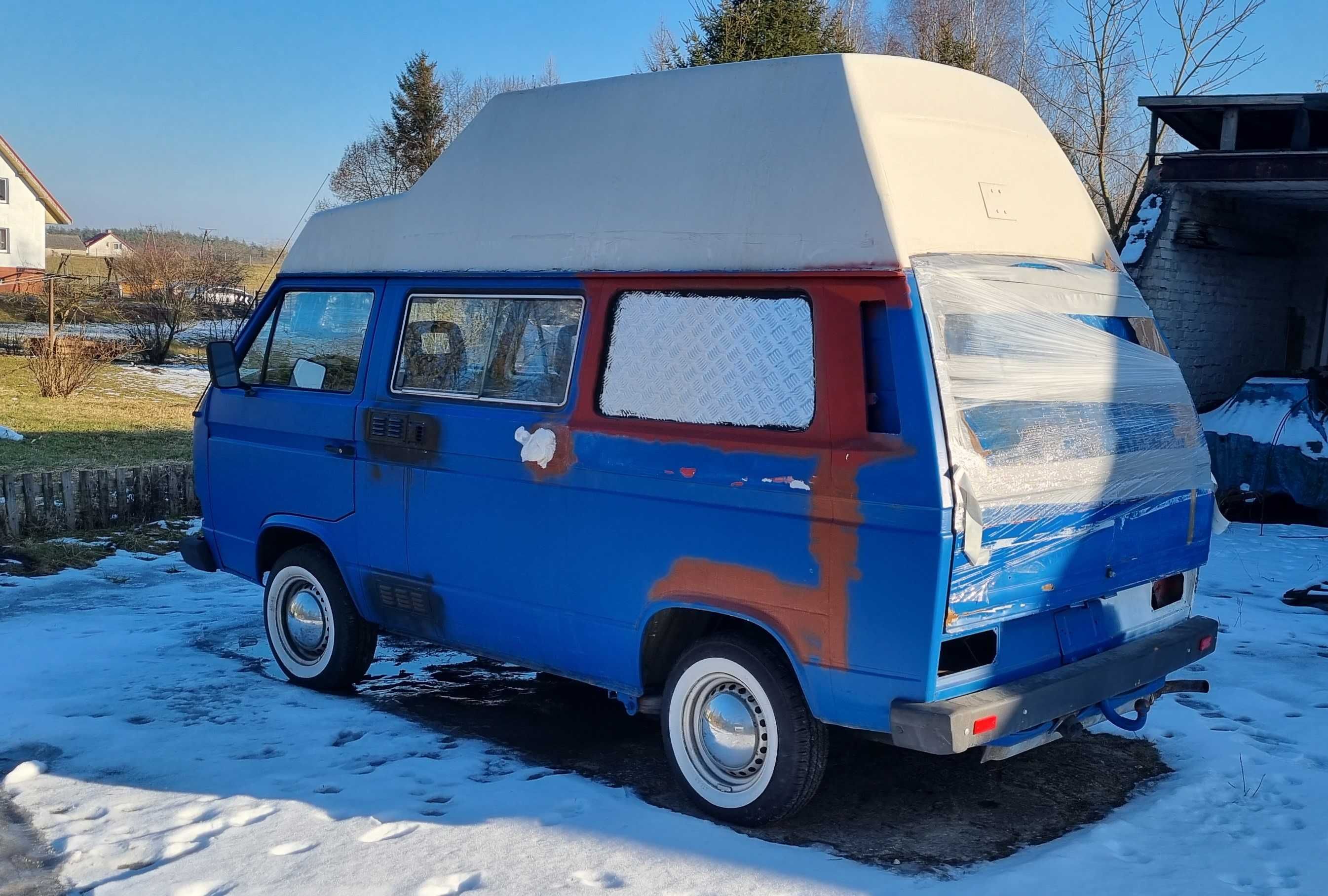 T3, 2.0 benz., jak california, multivan, westfalia-kamper do odbudowy