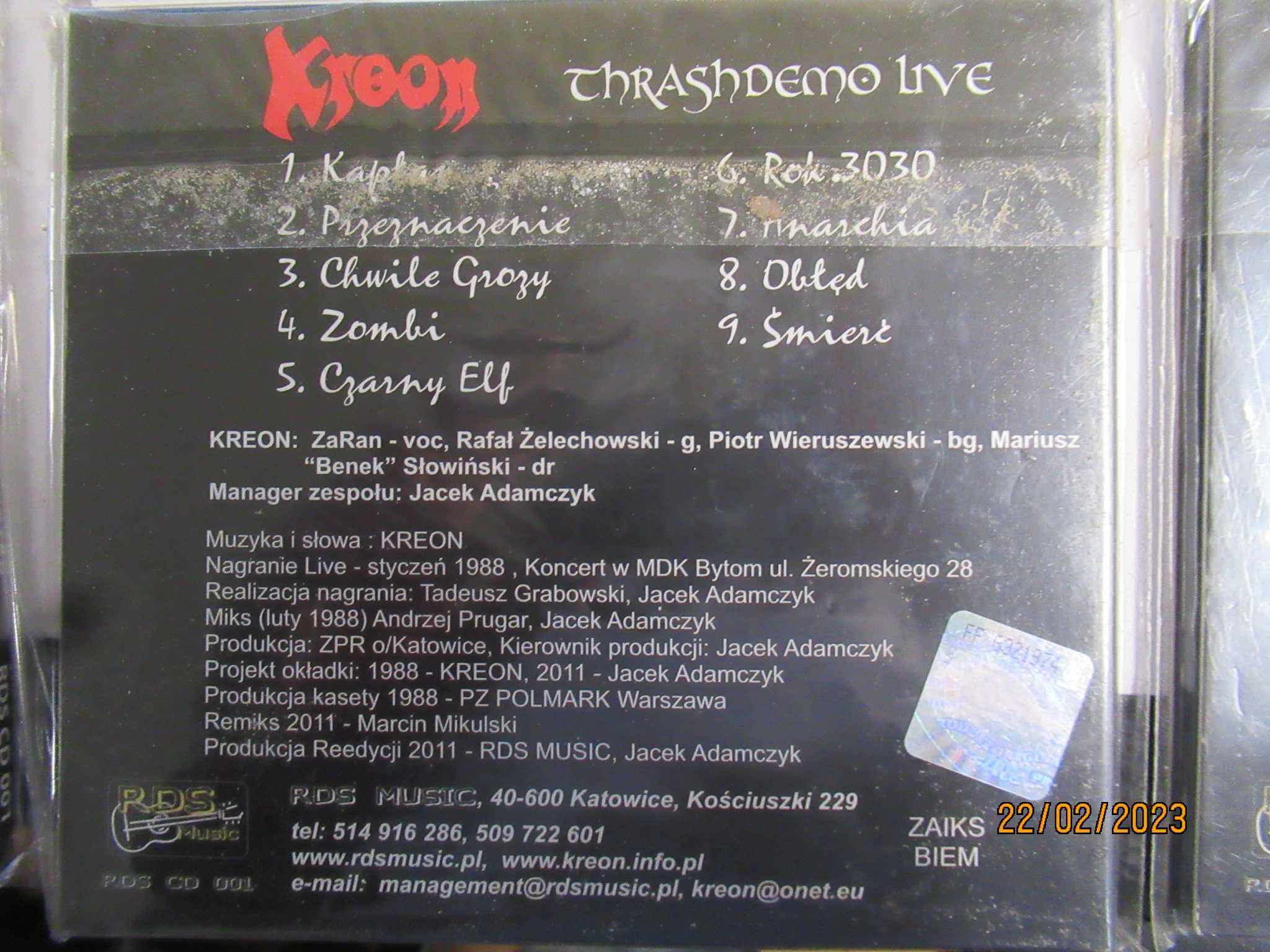 płyta cd metal Kreon  Trashdemo Live nowa w foli