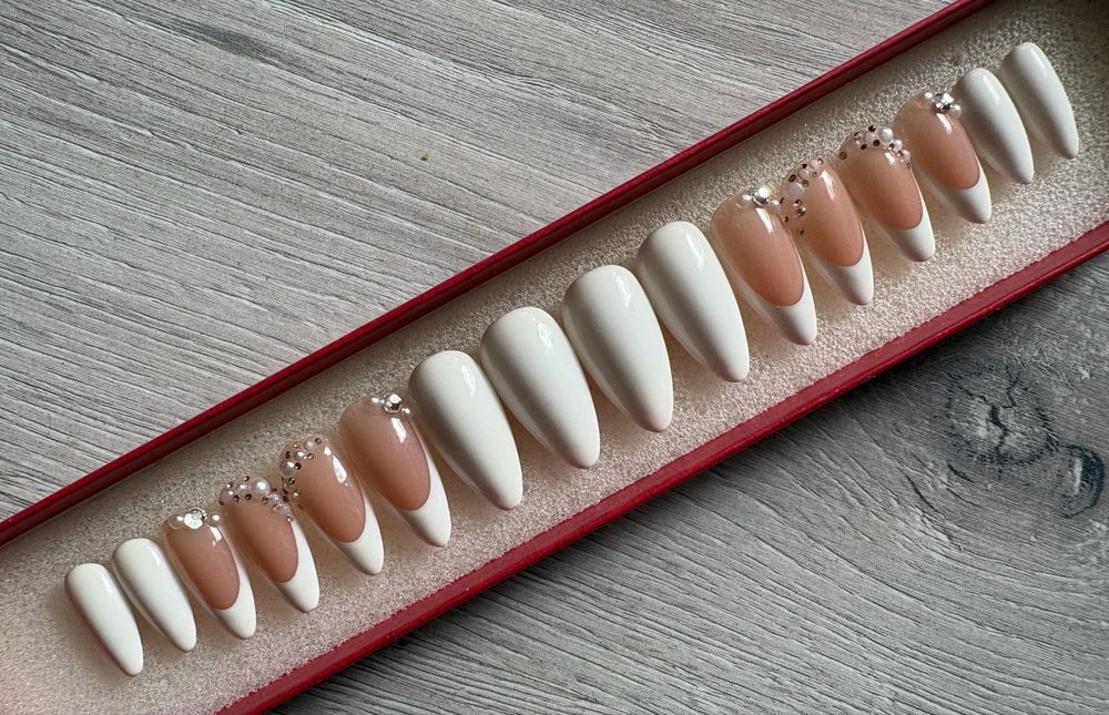 Ręcznie malowane sztuczne paznokcie, press on nails, tipsy handmade