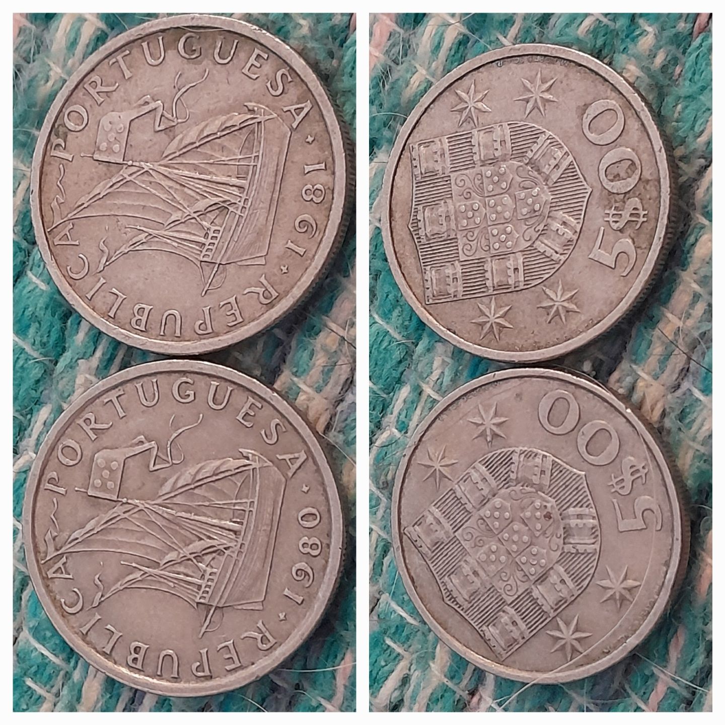 Várias moedas portuguesas