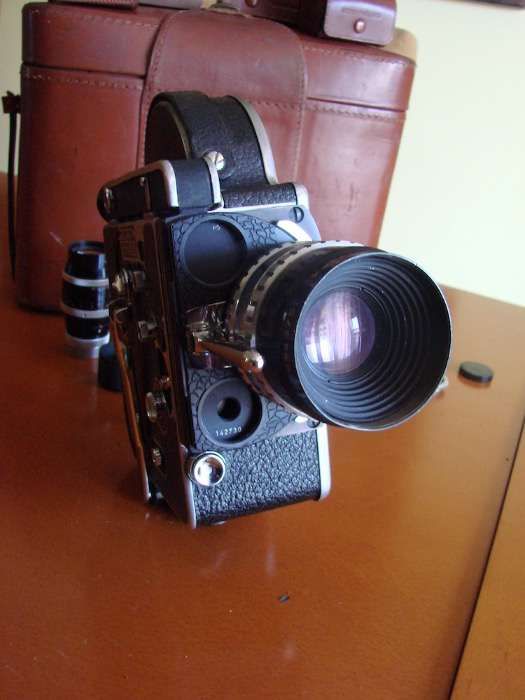 Máquina filmar vintage Paillard Bolex H16 Reflex c/ lentes várias