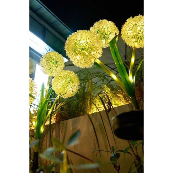 LAMPA Lampka Solarna LED Wbijana KWIAT CZOSNKU Ozdoba Do Ogrodu 2 szt.