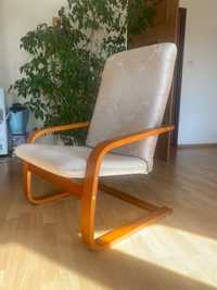 Fotel drewniany bujany do siedzenia