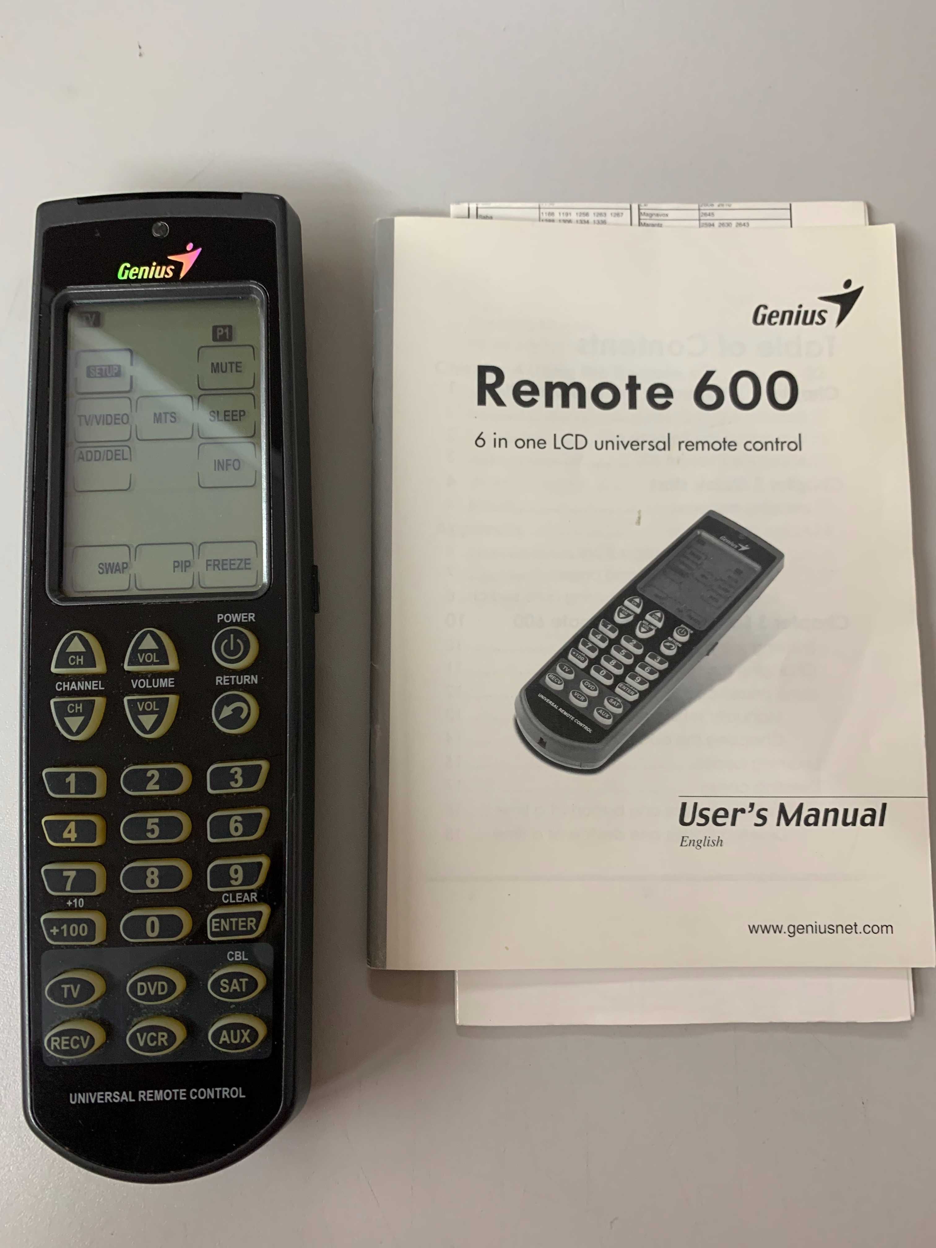 Comando Universal Genius Remote 600