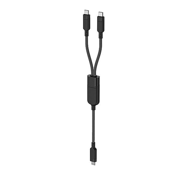 Kabel Acefast C5 USB-C - USB-C / USB-C 2w1/100W 480Mb/s - czarny