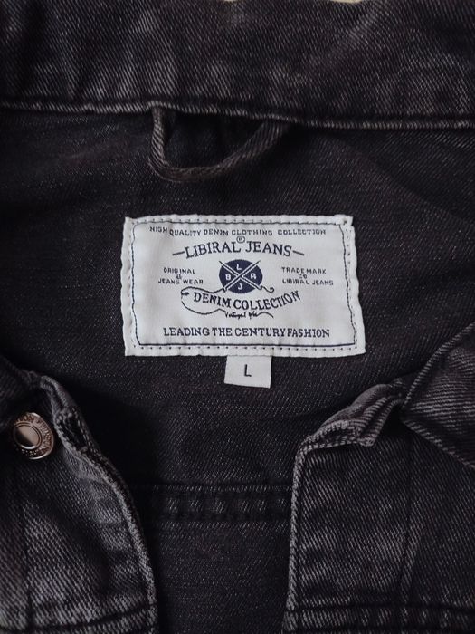 Куртка джинсова чорна графіт Розмір L жіноча оверсайз