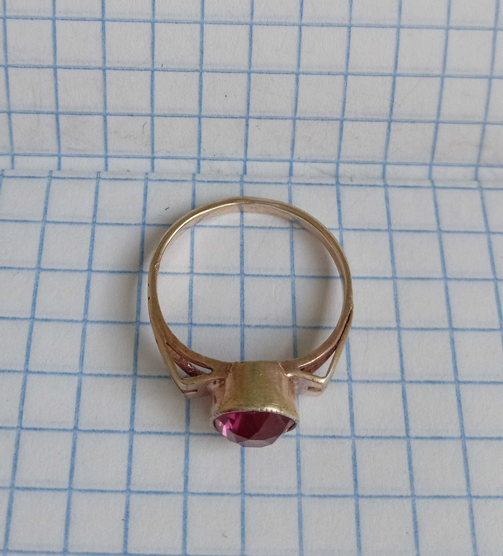 Колечко кольцо с рубином, серебро 875. ОМЮ3, СССР