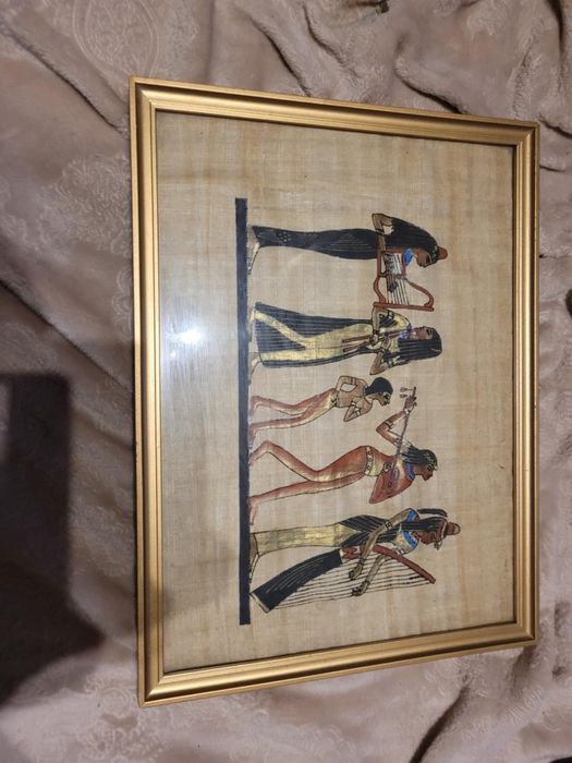 Papirus w ramie 31 x 41 cm stan bdb