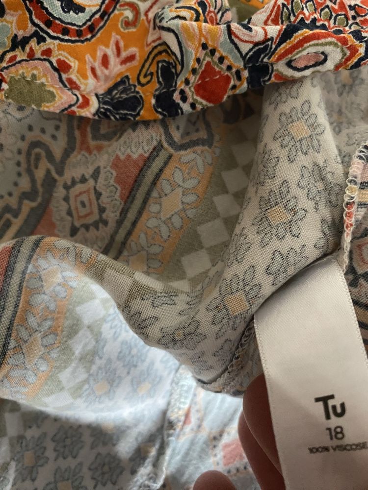 Krótka kolorowa etniczna boho sukienka tunikowa TU 42