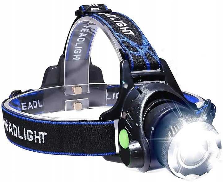 Latarka Czołowa Lampka LED HEADLIGHT ZOOM T6