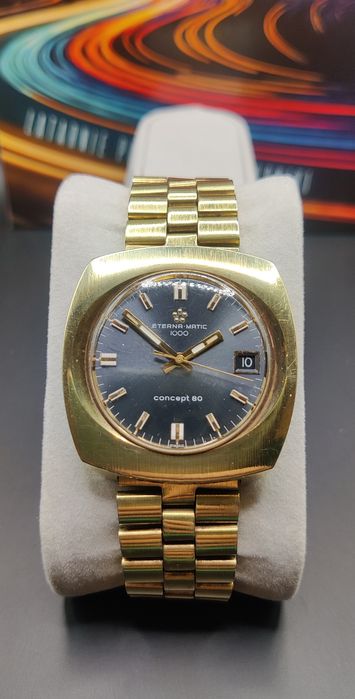 Eterna-Matic Concept 80 złoty zegarek vintage