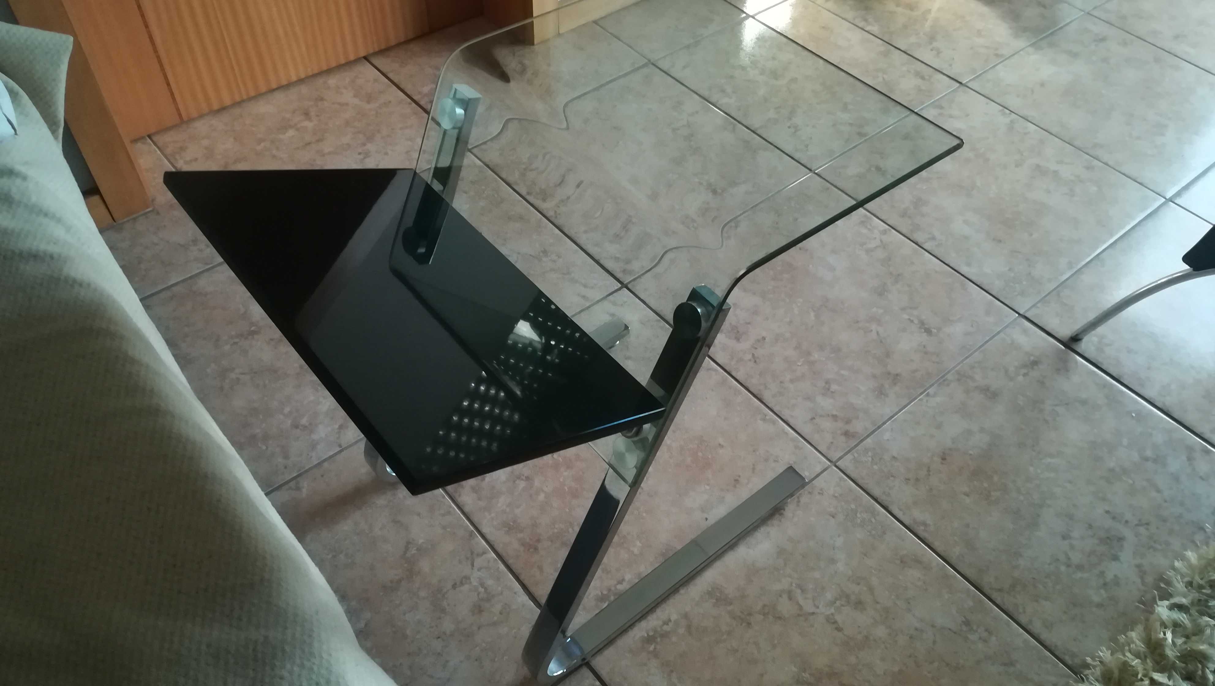Mesa de apoio para portátil em vidro