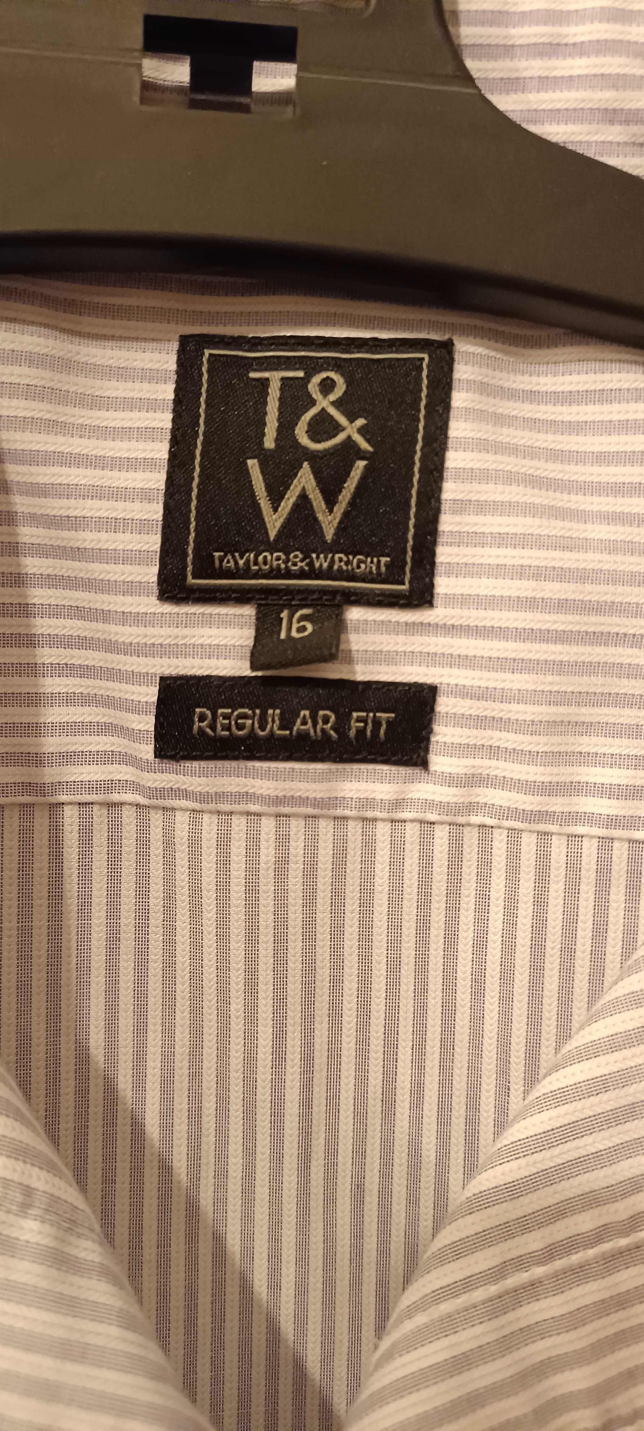 Koszula Taylor & Wright w paski rozmiar M Regular Fit