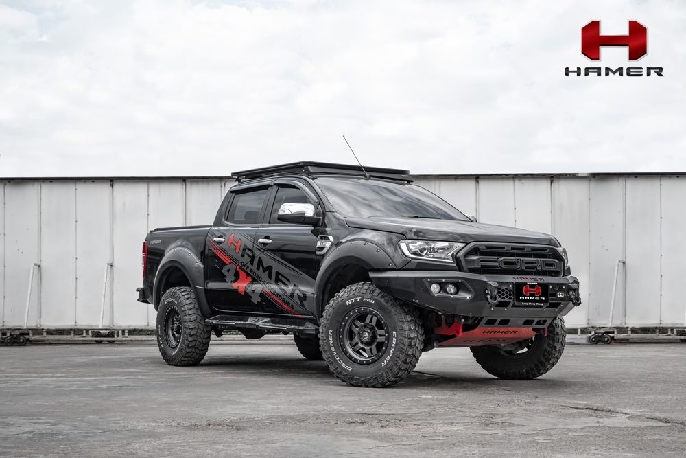 Bagażnik dachowy aluminiowy HAMER poprzeczki Ford Ranger 2012 do 2022