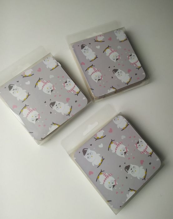 Podkładki pod szklankę 4 sztuki 10cmx10cm nowe 

Cena za sztuk