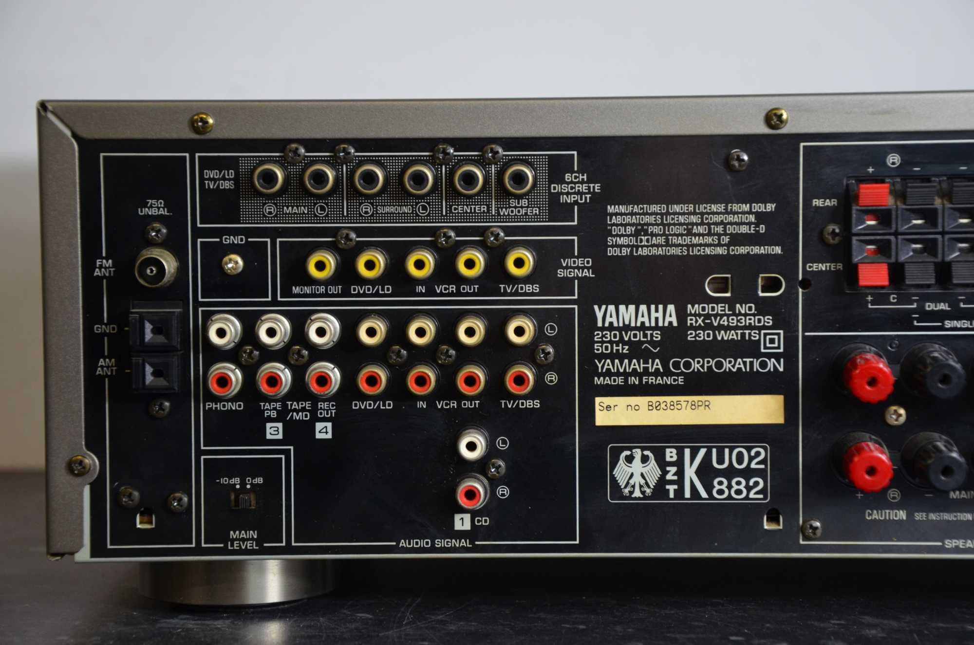 Amplituner YAMAHA RX-493 RDS tytanowy Okazja Oryginał