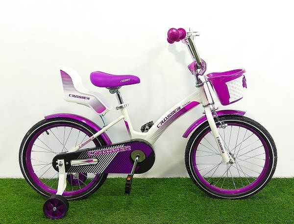 Велосипед детский для девочек Crosser Kids Bike 14,16,18 дюймов фиолет
