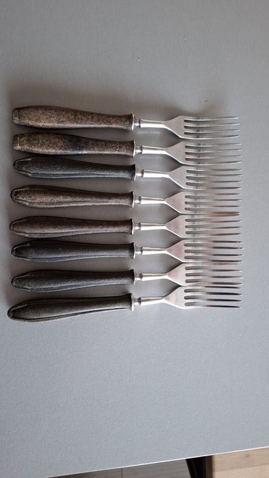 Sztućce z PRL bakelit