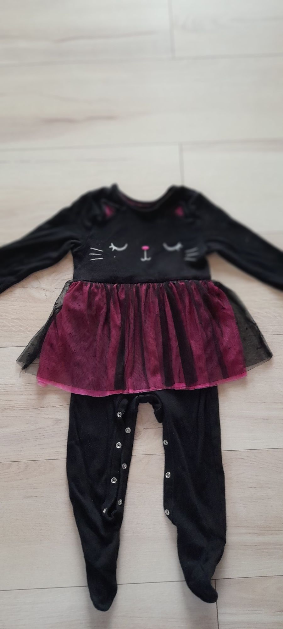 F&F pajacyk z tiulem kotek 9-12, 1 rok